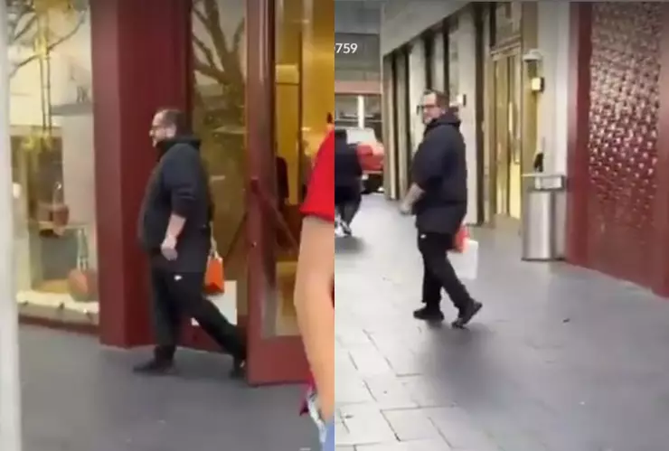 José Ramón López Beltran fue captado de compras en tienda Loro Piana