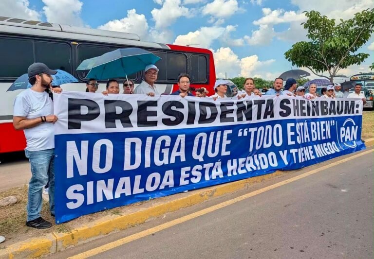 “Los sinaloenses no perdonan: apenas con tortas, acarreo y millones de nuestros impuestos llegaron a la visita de Sheinbaum”: Roxana Rubio